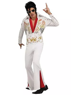 Elvis 1950s King Of Rock N Roll Deluxe Eagle Jumpsuit Men Costume • $92.10