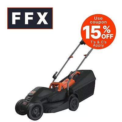 Black And Decker BEMW351 Electric Garden Lawnmower Mower Lawn Grass Box 32cm Cut • £71.95