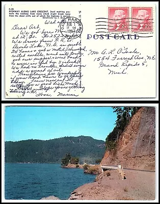 1957 US Postcard - Oak Harbor Washington To Grand Rapids Michigan U15 • $2.99