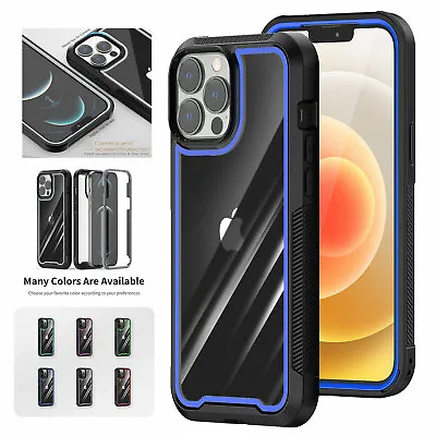 $11.79 • Buy For IPhone 13 12 11 Pro Max XR XS 876+ Plus Shockproof Clear Case Defender Cover