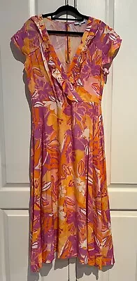 Women Long Dress Short Sleeve Printed Maxi Dress Women Clothing Size 12 • $25
