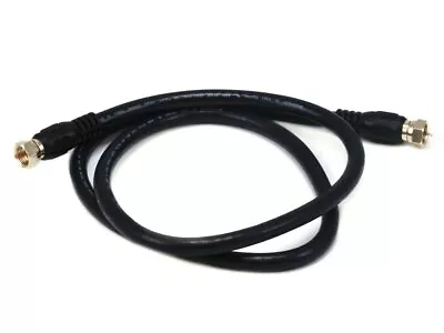 Monoprice 3ft RG6 (18AWG) 75Ohm Quad Shield CL2 Coaxial Cable - Black • $6.48