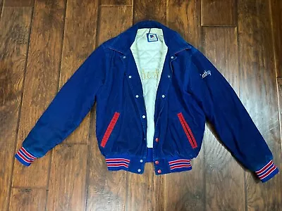 Vintage 60s/70s Rennoc Snap Button Tewksbury Corduroy Jacket Size S Blue • $48