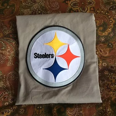 Pottery Barn NFL Football PITTSBURGH STEELERS Patch Standard Gray Pillow Sham • $29.50