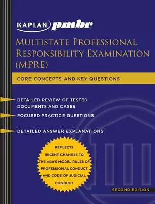 Kaplan PMBR: Multistate Professional Responsibility Exam (MPRE): Core... • $10.15