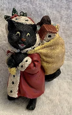 Dept 56 Victorian Black Cat Santa Ornament In Decorative Box • $16.95