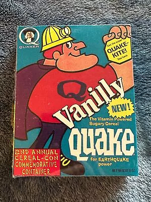 Quaker VANILLY QUAKE 1990s CEREAL CON Commemorative Miniature CEREAL BOX Quisp • $79.99