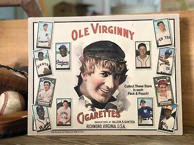 SPORTING LIFE Baseball Display Sign- OLE VIRGINNY Tobacco W/ Clemente Ruth + • $61