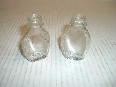 Vintage Lot Of 2 Clear Glass Bayer Aspirin Miniature Bottles 2 1/2  • $9.95