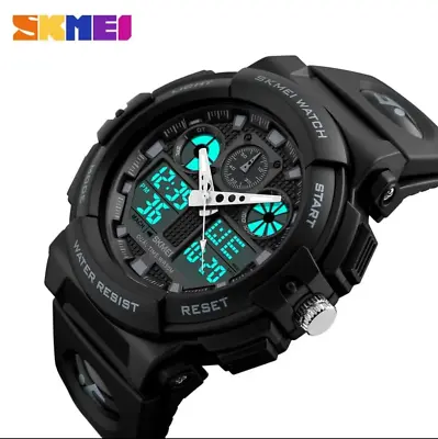 Mens Military Tough Sports Watch SKMEI 1270 Analogue Digital Water & Shockproof • £19.95