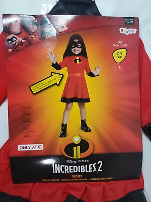 VIOLET Incredibles 2 Toddler Costume Dress W/ SOUND 2T Halloween • $12.95