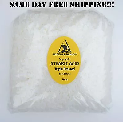 Stearic Acid Vegetable Triple Pressed Pastilles Beads 100% Pure 24 Oz • $15.99