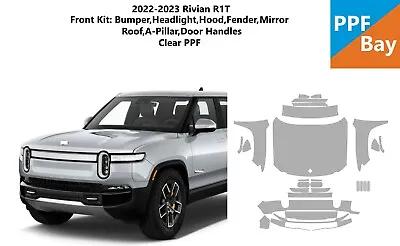 For Rivian R1T/R1S 2022-2023 Front Paint Protection Film PreCut Kit PPF • $495