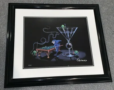 Michael Godard  Pool Shark II  Signed Numbered Framed Print 171/395 Martini 2 • $3000