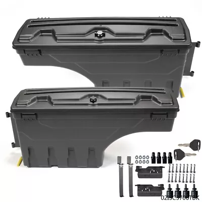 Truck Bed Storage Box Tool Box Left+Right Fit For 02-18 Dodge Ram 1500 2500 3500 • $143.06