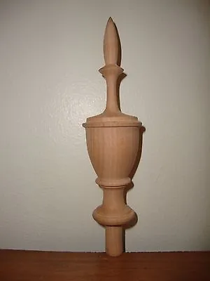 Wood Finial Unfinished For Bed Or Furniture  Finial  #79 • $12.95