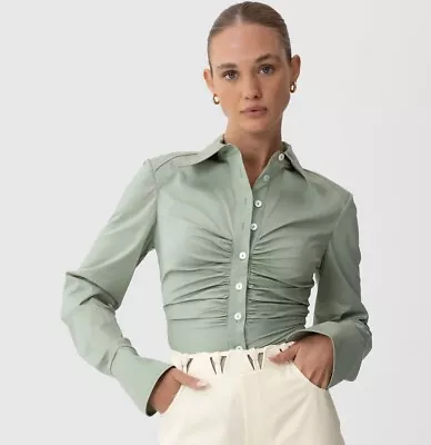 C/MEO Collective Sage Green Blouse Size L • $40