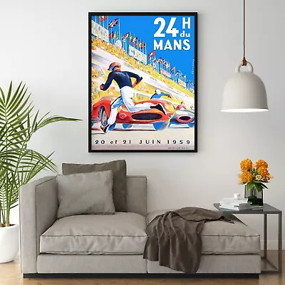 The 24 Hours Of Le Mans Car Race Retro Poster A4 A2 A3 A1 Classic Endurance • £12.95