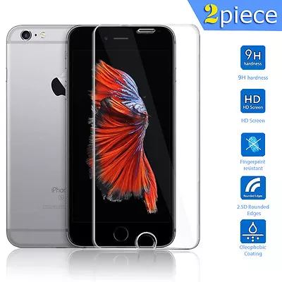 2 X PREMIUM TEMPERED GLASS Screen Protector Film For IPhone 5 5S 5C SE 6 6s Plus • $16.14