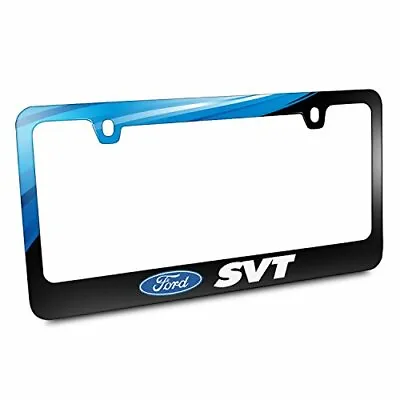 $38.99 • Buy Ford Logo SVT Black Metal Graphic License Plate Frame