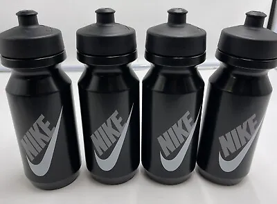 $14.99 • Buy (QTY 4) Nike Squeeze BIG MOUTH BIDON 2.0 650 ML 18OZ Black Water Bottle MSRP $32