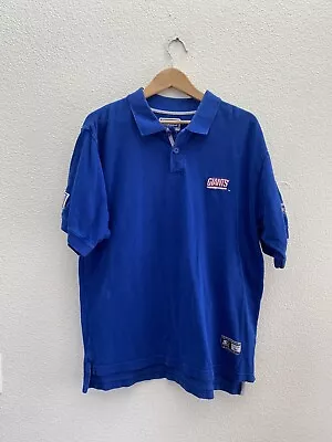 Vintage STARTER Pro Line New York Giants Football Polo Shirt Men's Large VTG • $29.97