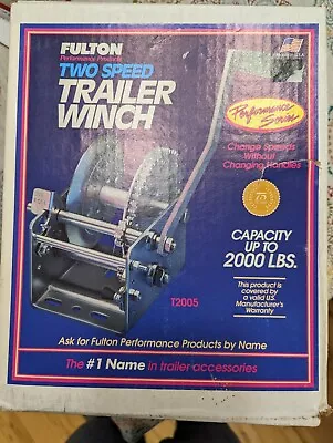 Fulton T2005 2000 Pound Capacity 2 Way Dual Speed Marine Trailer Boat Winch • $125