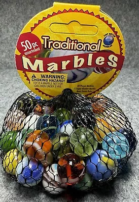 Vacor / Mega Marbles / Mexico - Net Bag Of 50 Marbles - 1 Shooter - Unopened (A) • $9.99