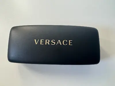 VERSACE Eyeglass  CASE ONLY  Case Black And Gold Logo Hardshell • $12.99