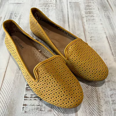 Whitemt. Casual Slip-on Comfortable Perforated Flats Mustard Yellow Size 10 • $17.99