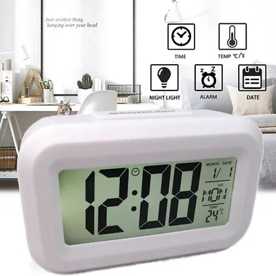 Digital Mini Display Alarm Clock Battery Operated Snooze.Night Light Design Home • $9.59