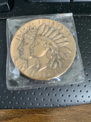 America Liberty Freedom Eagle Indian Head #82 Bronze 41mm Medal Arts Company  • $25