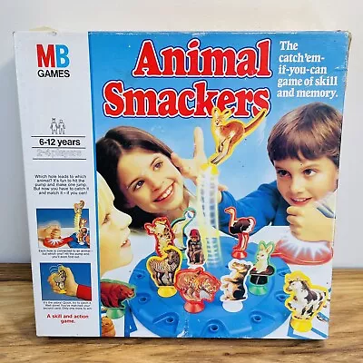 Vintage 1984 MB Games Animal Smackers Board Game 2 - 4 Players Complete! 1980s • £5.99