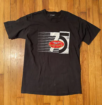 Vintage Moto Guzzi Logo 75th Anniversary T Shirt Power Motors Biker Motorcycle • $25