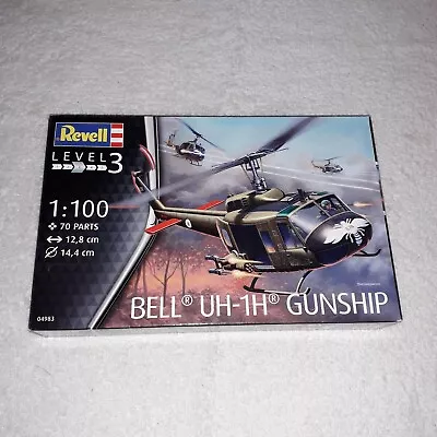 Revell 04983 1:100 Scale Bell UH-1H Gunship Plastic Model Kit • £12.50