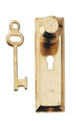 Miniature Dollhouse 1:12 Scale Brass Door Knob W/key - 2 Pc - Cla05528 • $4.99