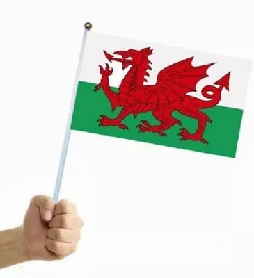 Small Wales Hand Flag. Game Supporter Car Travel Banner • £2.99