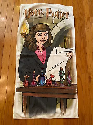 Vintage 2001 HERMIONE Harry Potter BEACH TOWEL Karsten 100% Cotton Wizard Witch • $22.99