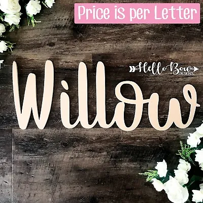Large Wooden LETTERS 25cm HIGH Laser Cut Custom Name & Words PRICE IS PER LETTER • $4.90