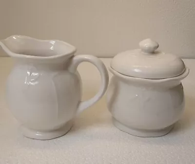 Tabletops Lifestyles  VERSAILLES  ~ Creamer And Sugar Bowl W/Lid • $17.95