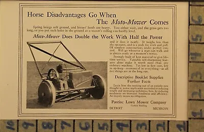 1920 Moto-mower Lawn Detroit Mechanic Shop Garage Vintage Ad  Zi91 • $28.95