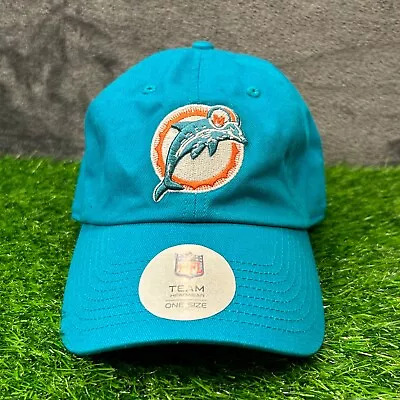 Miami Dolphins Hat Cap Mens Blue Orange Adjustable NFL Team Apparel Football NEW • $18.88