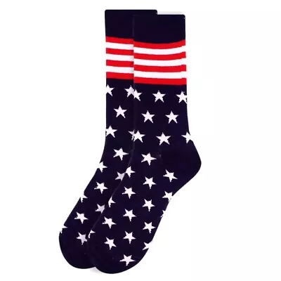 Flag Socks Patriotic American Red White Blue Stars Stripes 4th Of July Fun Vote • $9.99