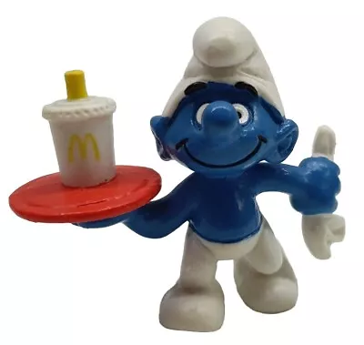 Smurf Vintage 1996 Drink Tray McDonald's Peyo Smurfs Schleich European Release • $18