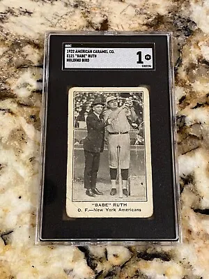 1922 E121 American Caramel Babe Ruth Sgc 1 Freshly Graded Centered Rare Hof Card • $4424