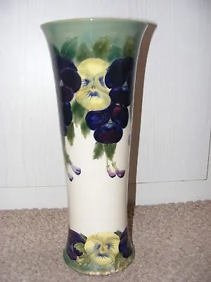 £1395 • Buy Rare Huge 16.9  William Moorcroft Stunning Colourway Pansy Pattern Vase C1914-16