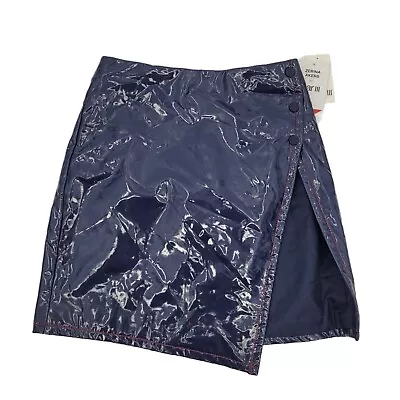 Zerina Akers | Women's Vinyl Mini Skirt Navy Blue | Small • $20