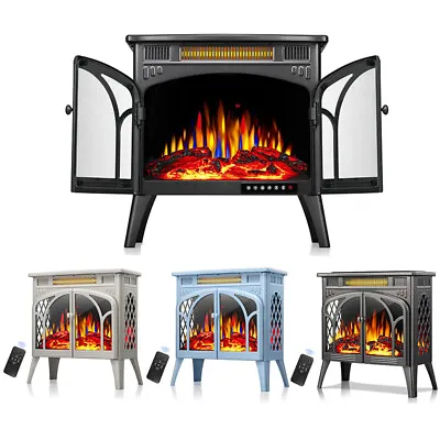 $189.99 • Buy 25  Electric Fireplace Stove Heater Realistic Adjust Flame Freestanding W/Remote