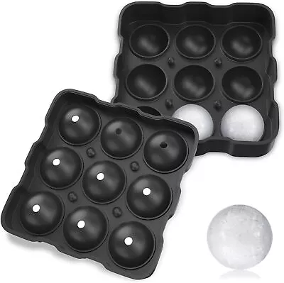 Large Round Silicone Ice Cube Ball Maker Tray Sphere Molds Bar Whiskey Cocktails • $9.98