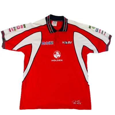 Holden Racing Team HSV Mobil 1 Red Polo Shirt Vintage Mens M • $100